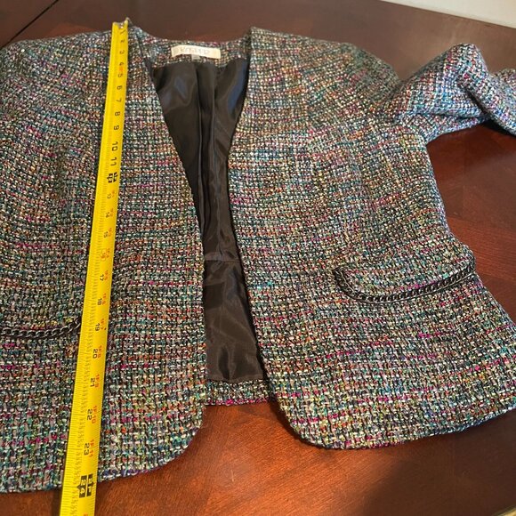 Kasper Womens Multicolor Tweed Blazer Size 10 Hook-and-eye front closure - Picture 12 of 12
